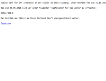 Tablet Screenshot of klinik-am-stein.de
